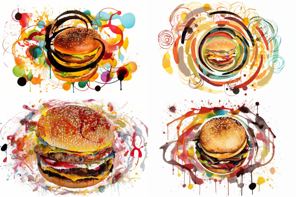 Midjourney burger art 2